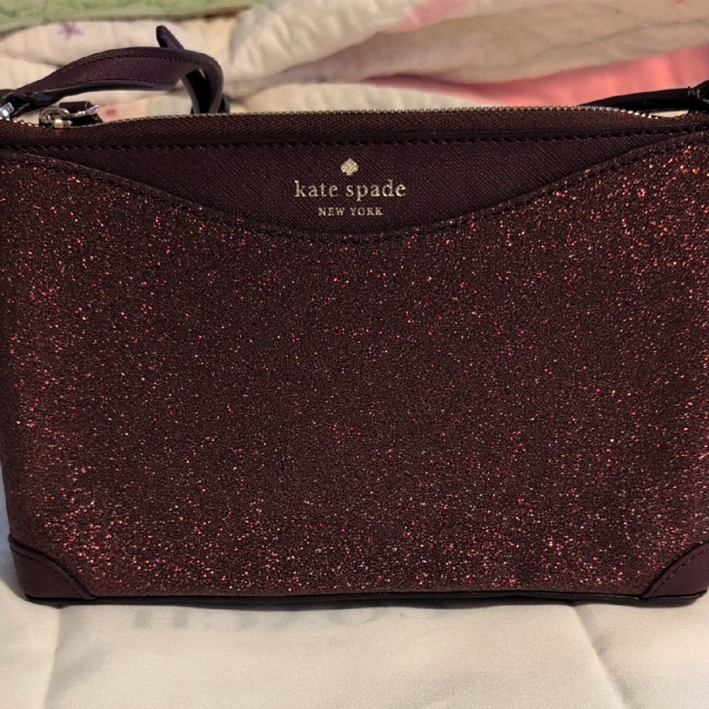 kate spade Sparkle Crossbody Bag - Deep burgundy